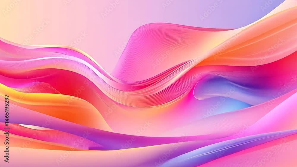 custom made wallpaper toronto digitalAbstract flowing shapes in pastel colors.