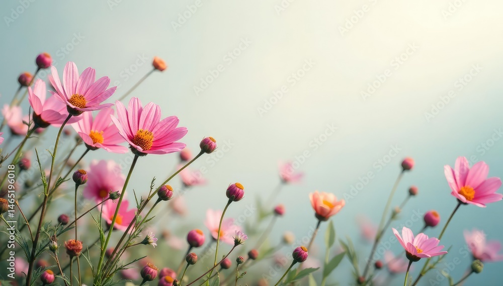 Delicate wildflowers, swirling stems, muted palette, wallpaper, calming Delicate wildflowers, swirling stems, muted palette, wallpaper, calming