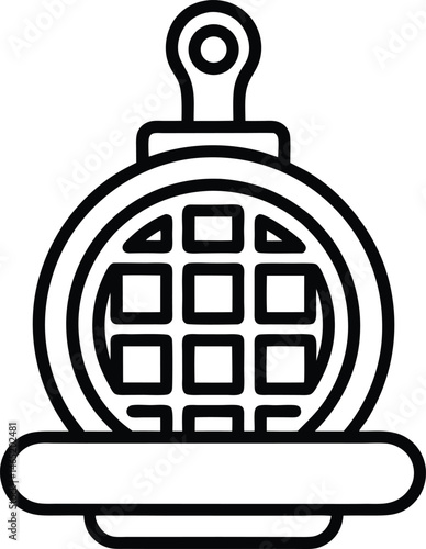 waffle maker icon vector illustration