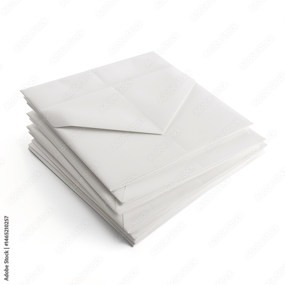 Stack of White Envelopes. Stack of White Envelopes.