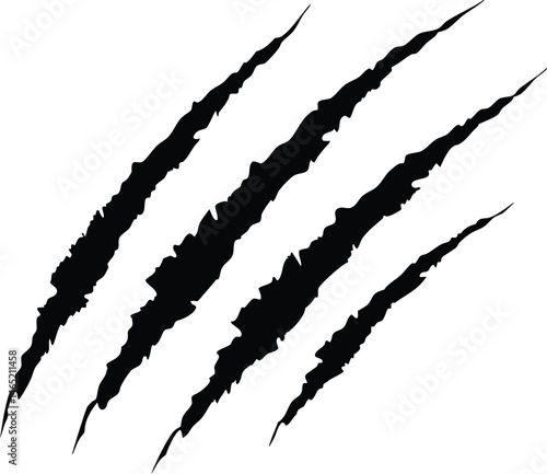 Animal Claw scratches mark silhouette vector, tiger scratches signs, cat scratches signs, dog scratches signs, bear scratches signs, lion scratches signs