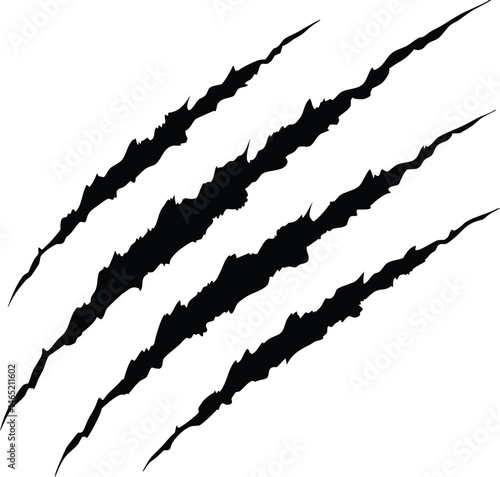 Animal Claw scratches mark silhouette vector, tiger scratches signs, cat scratches signs, dog scratches signs, bear scratches signs, lion scratches signs