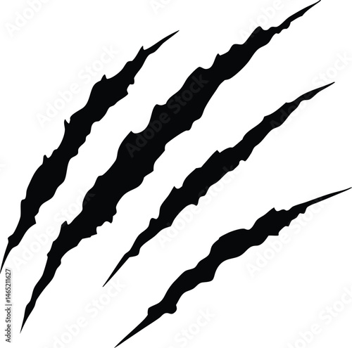 Animal Claw scratches mark silhouette vector, tiger scratches signs, cat scratches signs, dog scratches signs, bear scratches signs, lion scratches signs