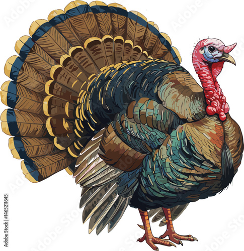 watercolor poultry turkey thanksgiving