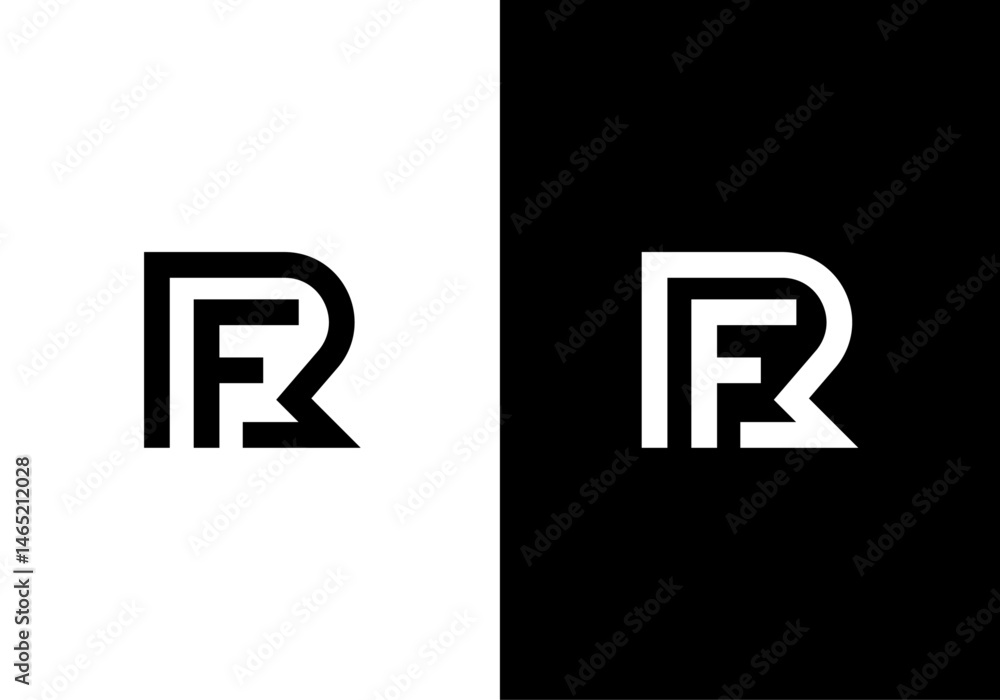 RF, FR initials monogram logo RF, FR initials monogram logo