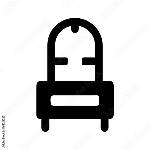 Illustration of a vanity table furniture dressing table mirror bedroom interior design home decor