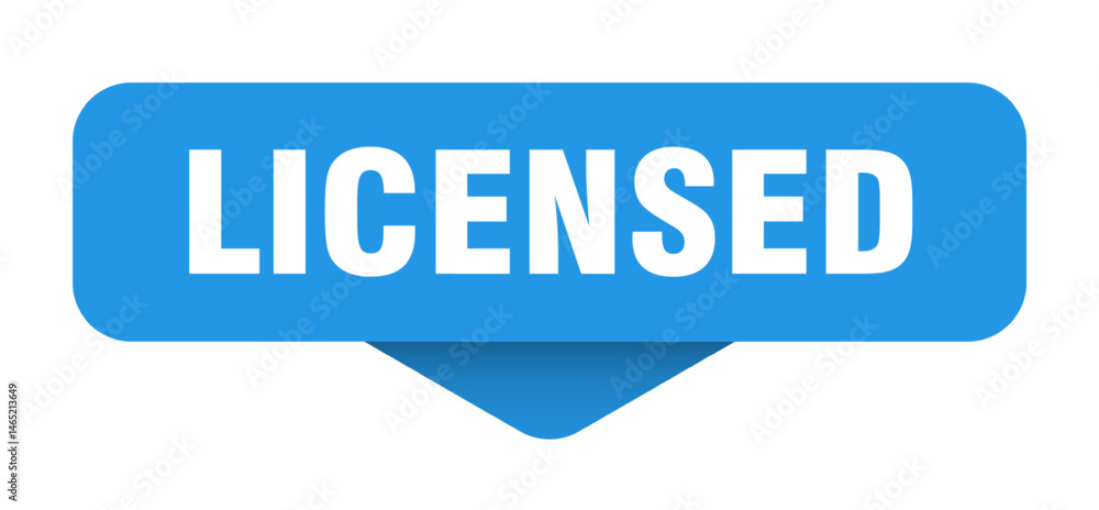 licensed sticker. licensed sign on transparent background licensed sticker. licensed sign on transparent background