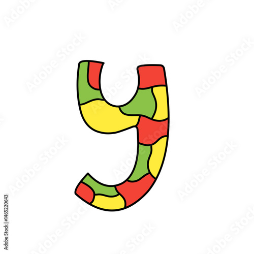 vector stain mosaic letters