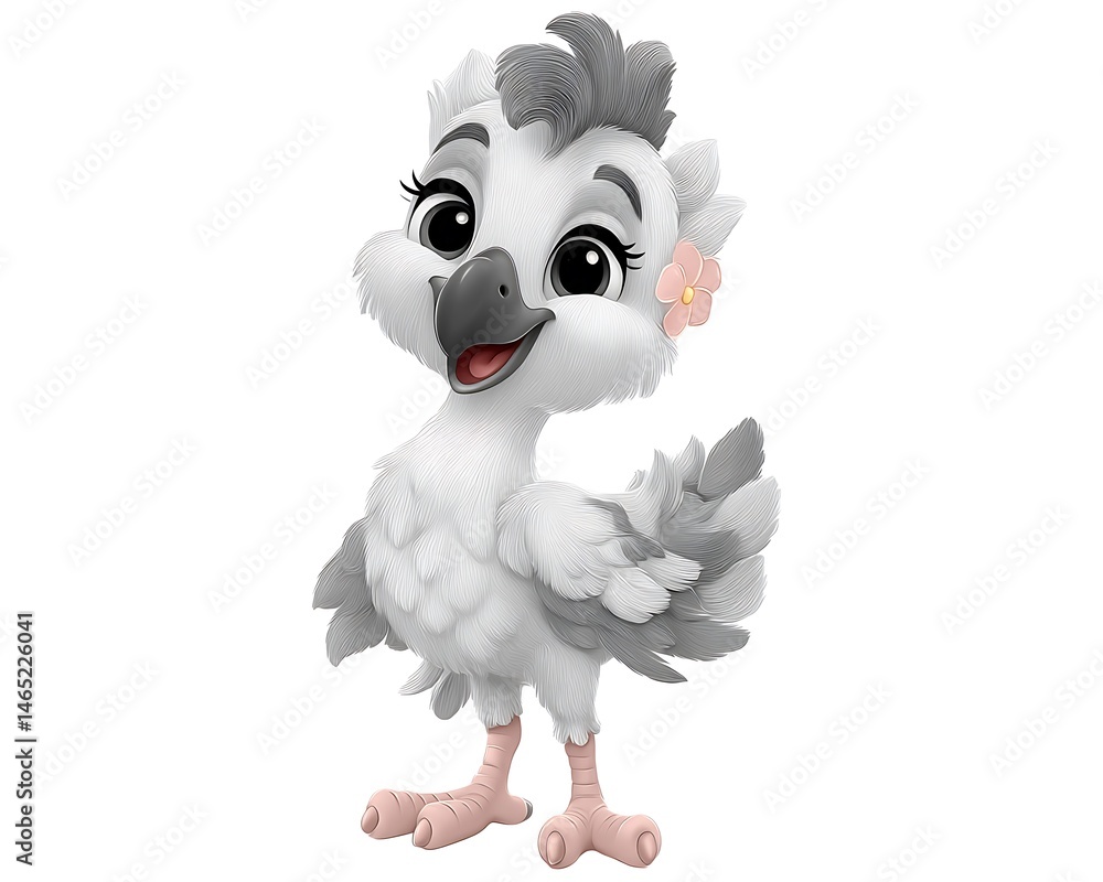Fototapeta premium Cute cartoon bird character