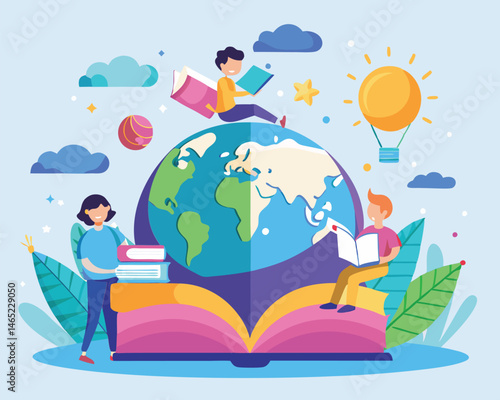 Global Education. Children Reading and Discovering the World