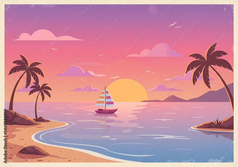 Obraz premium Sunset Sail