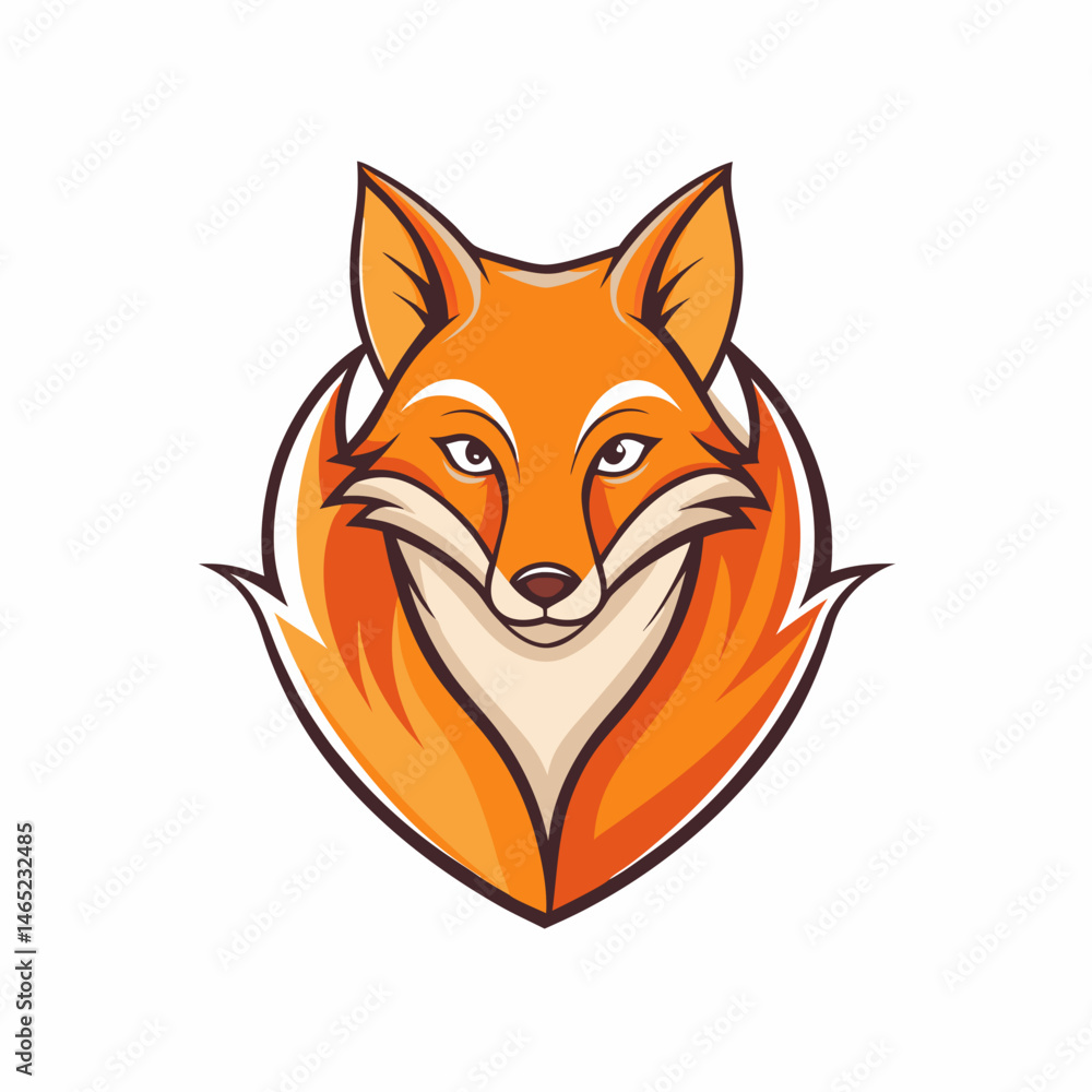 Obraz premium red fox cartoon