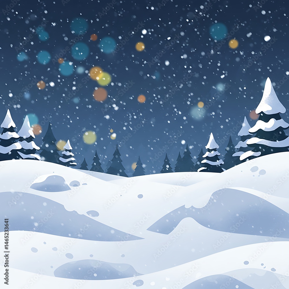 Naklejka premium Winter's Luminous Embrace