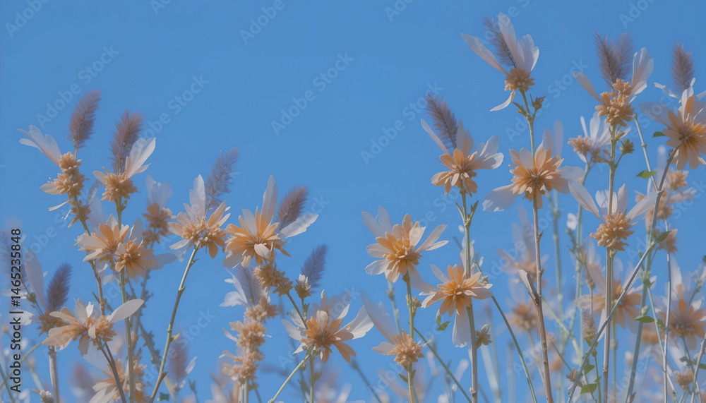 Soft Blooms Against a Blue Sky Soft Blooms Against a Blue Sky