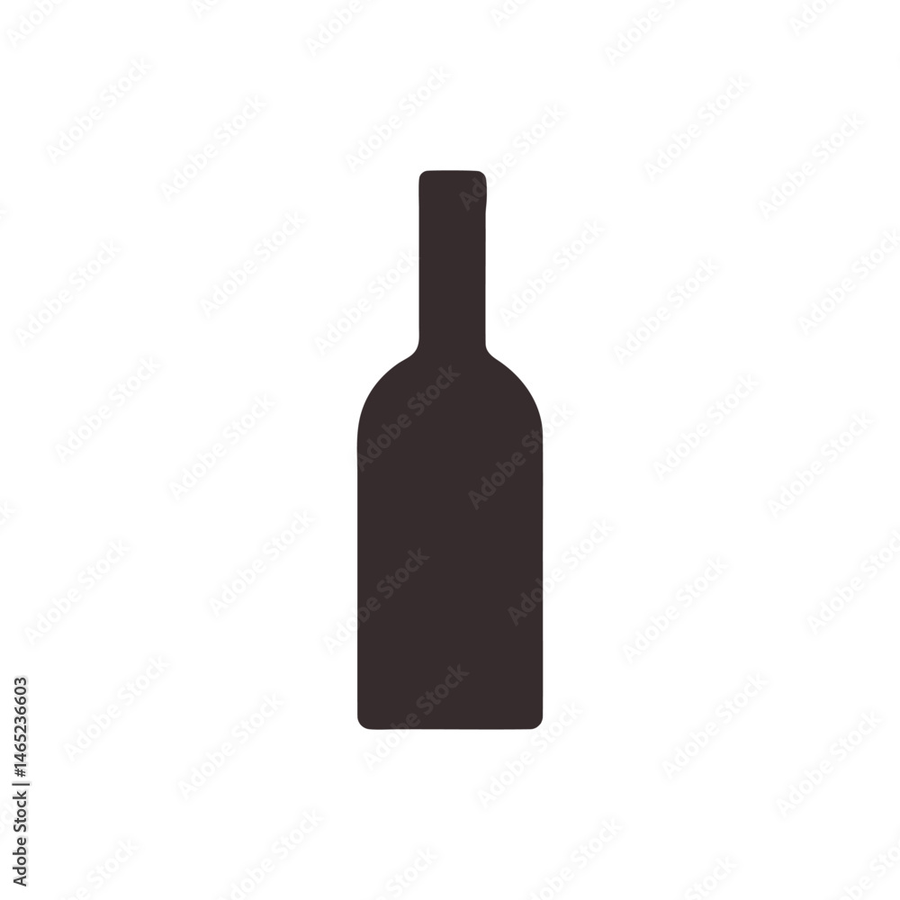 Wine Bottle Silhouette Vector Graphic Image Wine Bottle Silhouette Vector Graphic Image