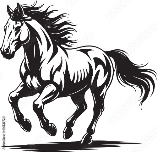 Wild Galloping Horse Silhouette

Majestic Standing Horse Vector Design

Horse Rider in Action Silhouette

Elegant Horse Head Line Art

Running Stallion in the Wind Silhouette