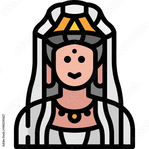 guanyin filled outline icon