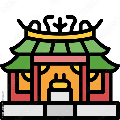 shrine filled outline icon