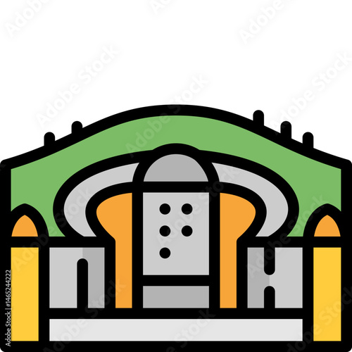 tomb filled outline icon