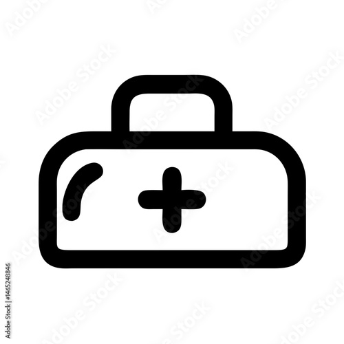 First aid kit medical healthcare emergency doctor medicine hospital bag health care symbol icon vector