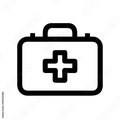 First aid kit medical healthcare emergency box hospital doctor health safety equipment case icon symbol