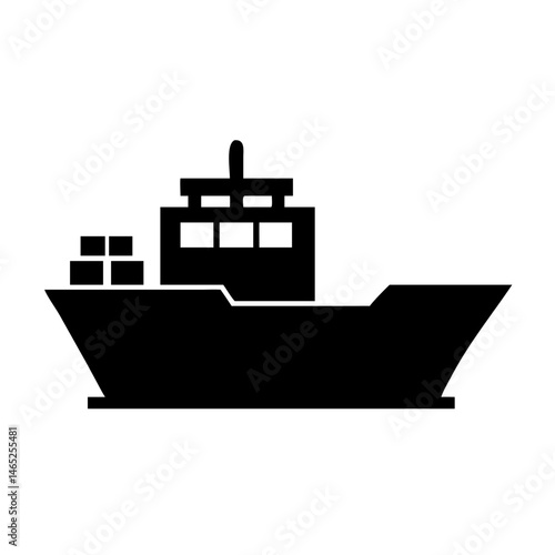 Cargo ship container ship freight ship merchant ship tanker vessel boat shipping transport icon symbol