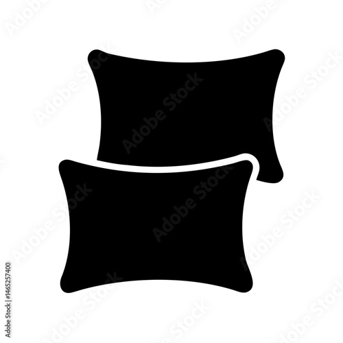 Two black pillows bedding comfortable sleep cushion rest relaxation home decor interior design textile pillow