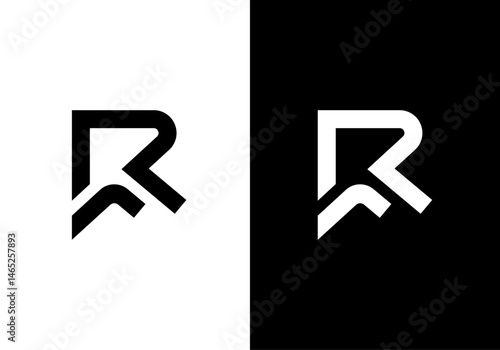 RF, FR initials monogram logo