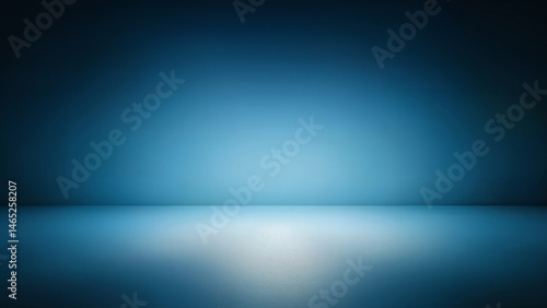 Minimalist abstract blue background with a soft sunlight effect, ideal for product presentation or digital design.