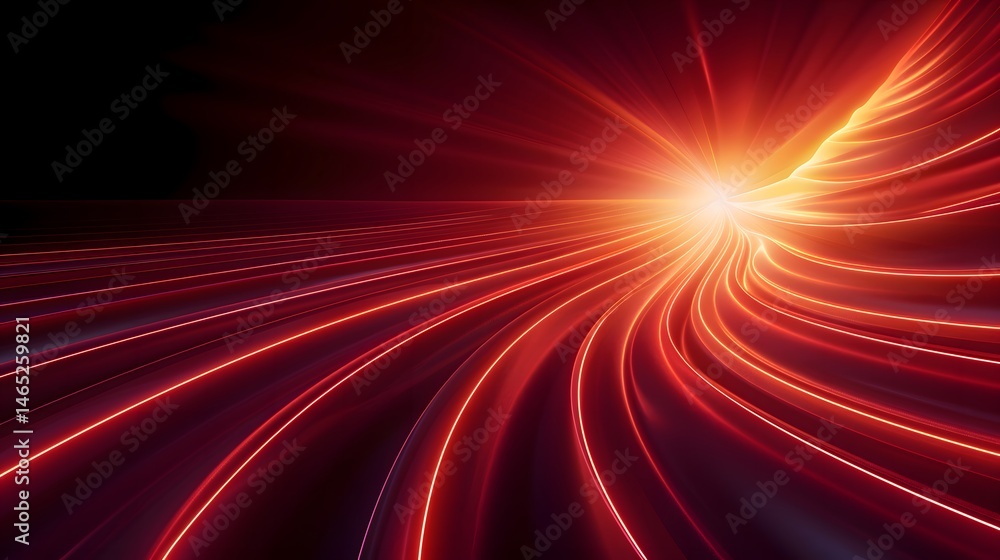 Adynamicdigital-artimage.Itfeaturesabright,centrallightsourcewithvibrantredandorangelighttrailsradiatingoutwardincurvingpatternsagainstadarkbackground,suggestingspeedandmotion. Adynamicdigital-artimage.Itfeaturesabright,centrallightsourcewithvibrantredandorangelighttrailsradiatingoutwardincurvingpatternsagainstadarkbackground,suggestingspeedandmotion.
