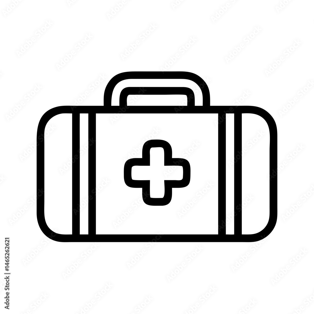 Medical first aid kit healthcare emergency treatment doctor nurse hospital health equipment bag icon Medical first aid kit healthcare emergency treatment doctor nurse hospital health equipment bag icon