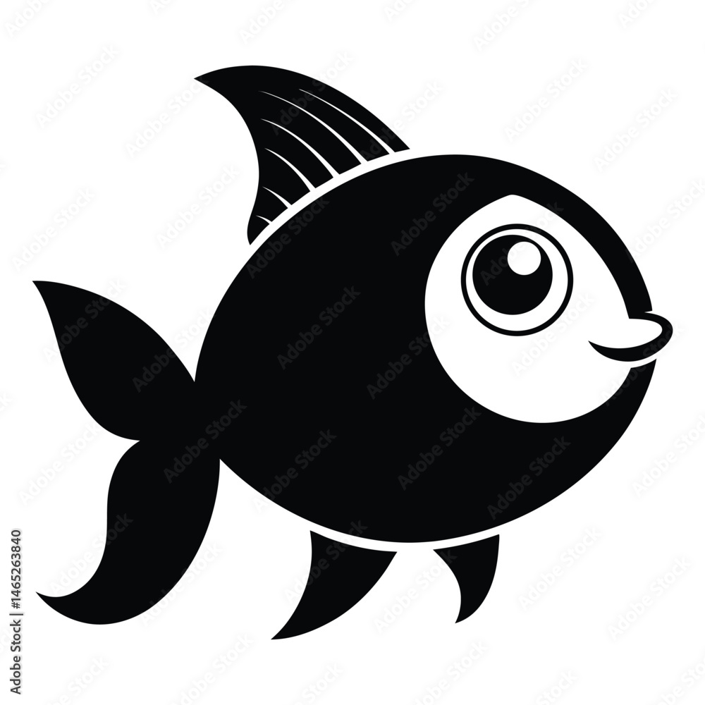 Fototapeta premium Minimalist Fish Vector Design