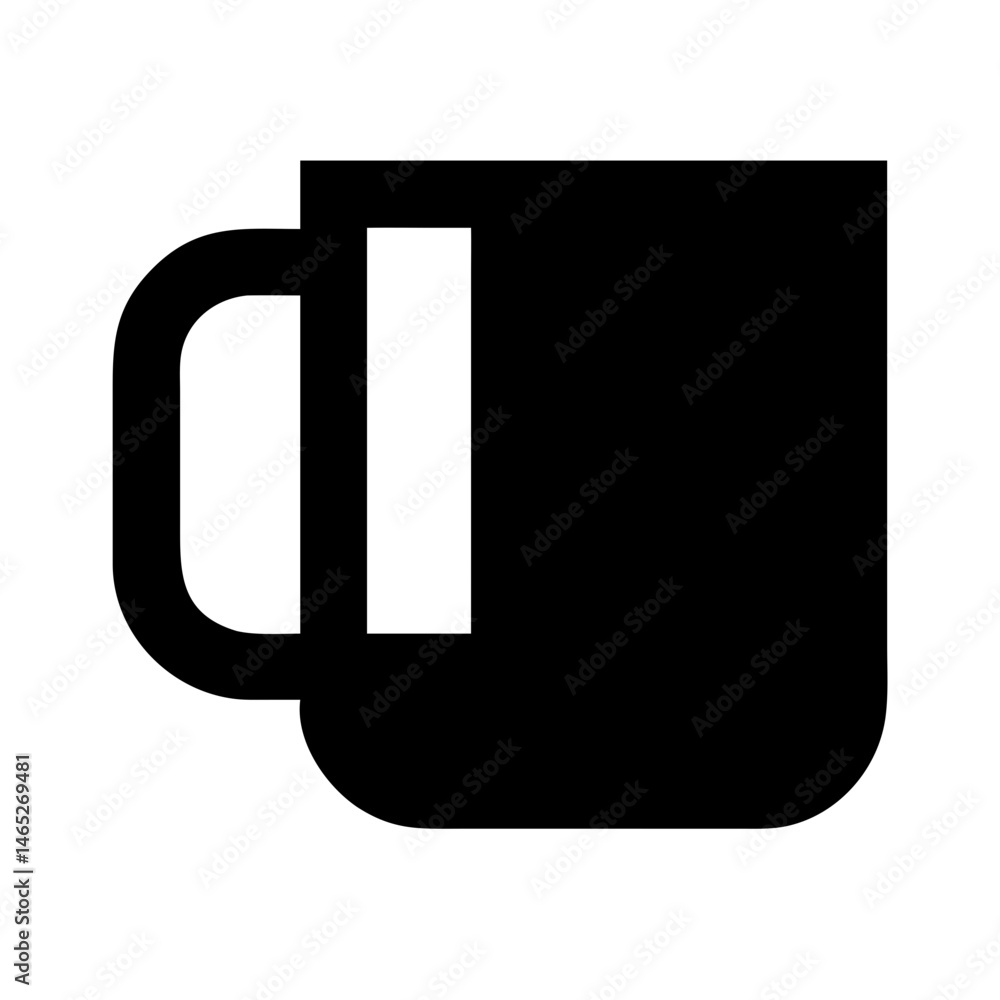 Black coffee cup vector icon illustration design element for cafe and restaurant menu graphic art Black coffee cup vector icon illustration design element for cafe and restaurant menu graphic art