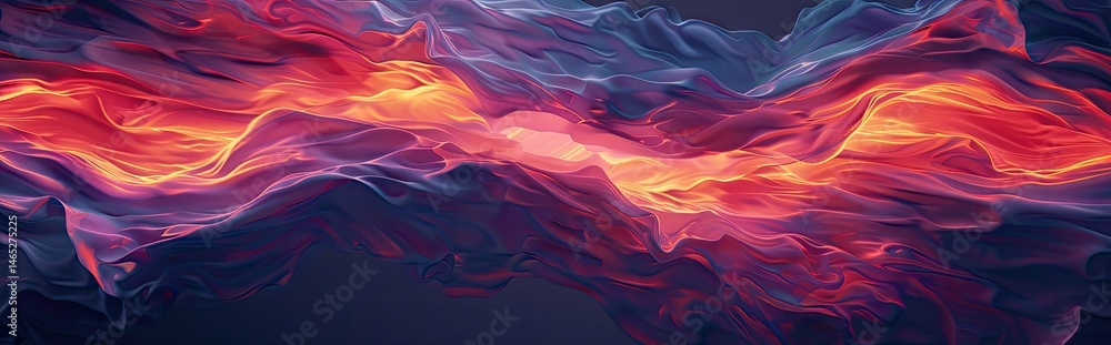 Obraz premium Dynamic abstract fluid art with vibrant colors and smooth waves depicting energy and motion