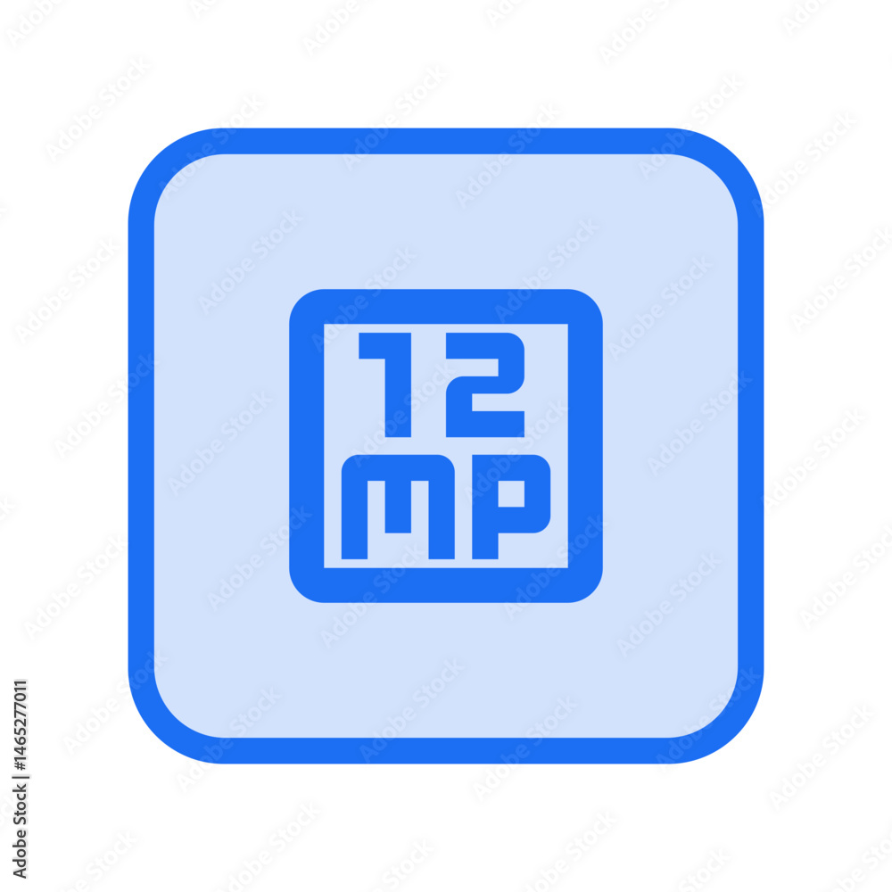 12 Megapixel Outlined Icon 12 Megapixel Outlined Icon