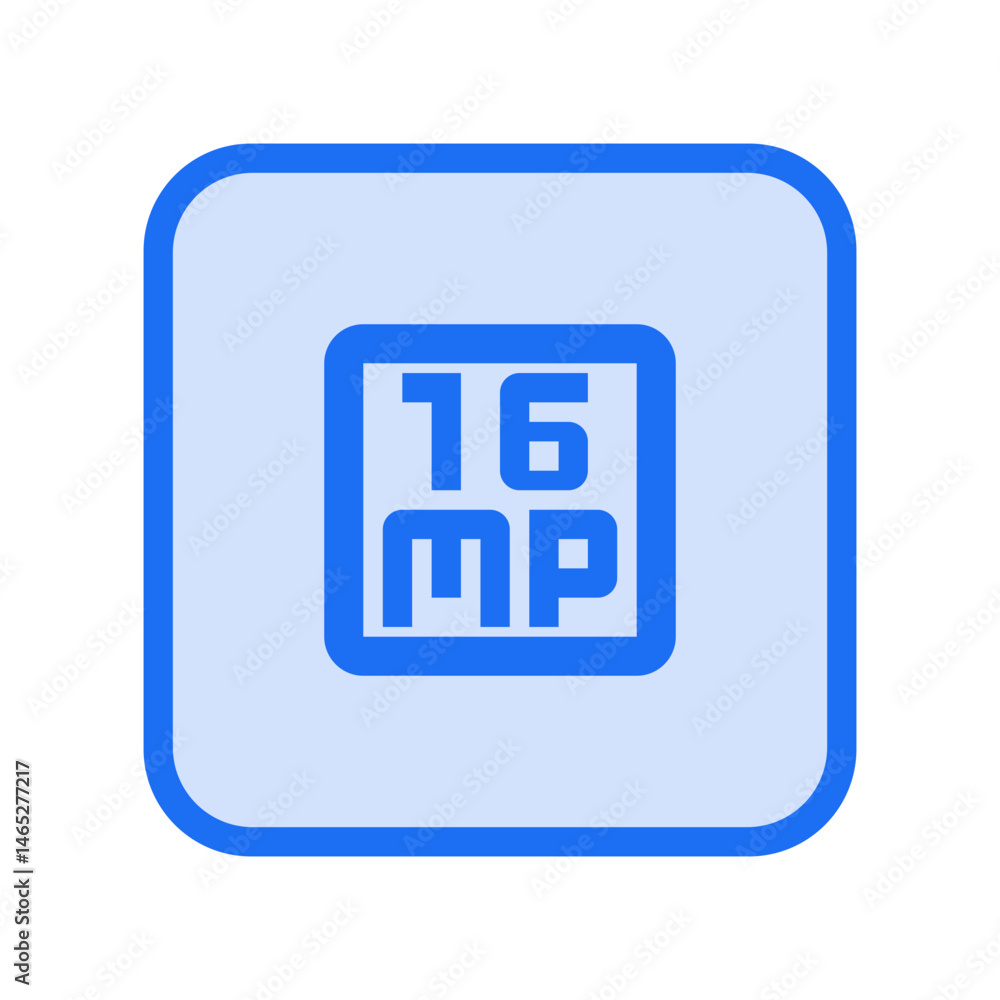 16 Megapixel Outlined Icon 16 Megapixel Outlined Icon