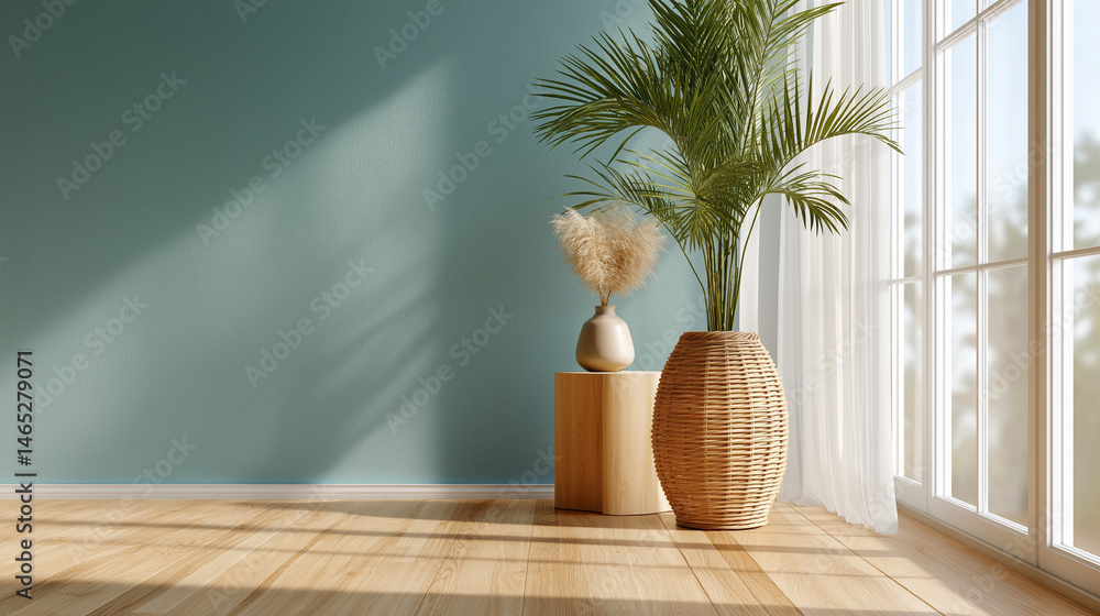 Coastal Room with Natural Light and Minimalist Decor