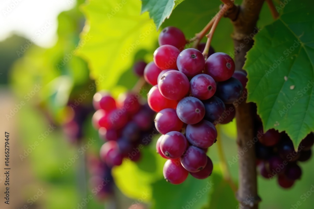 Deep crimson Bordeaux grapes hanging heavily on the vine , crimson, food Deep crimson Bordeaux grapes hanging heavily on the vine , crimson, food