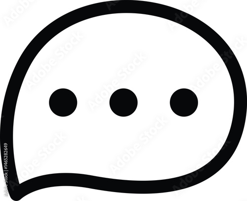 Chat Bubble Icon with Typing Dots Representing Ongoing Conversation