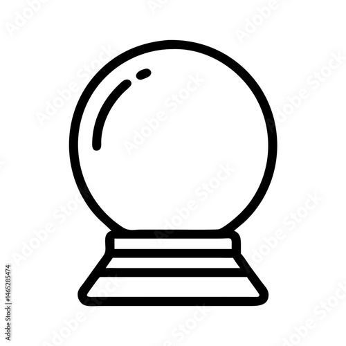 Explore future with crystal ball fortune teller magic ball divination ball scrying ball icon vector