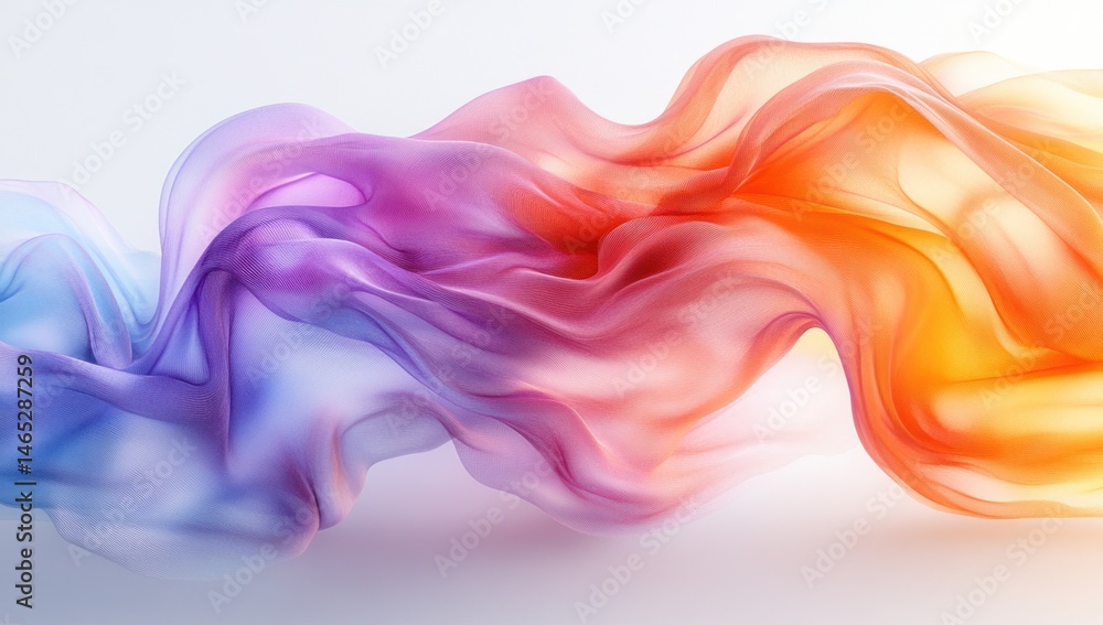 Obraz premium Colorful fabric waves, abstract background, design element