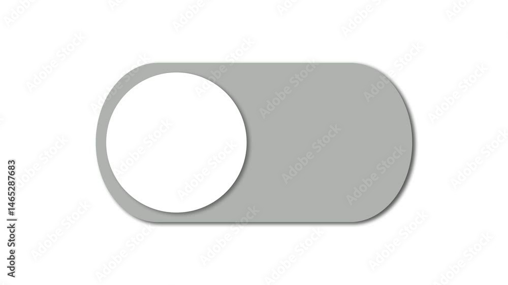 Switch slider animated looping 4K video. Modern flat design toggle button. An animation of a toggle switch that changes from off to on in a monochrome style when clicked. Switch slider animated looping 4K video. Modern flat design toggle button. An animation of a toggle switch that changes from off to on in a monochrome style when clicked.