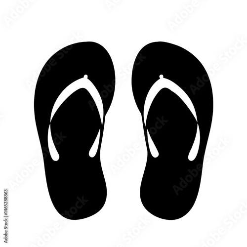 Black flip flops sandals footwear summer beach shoes vacation holiday casual fashion style design