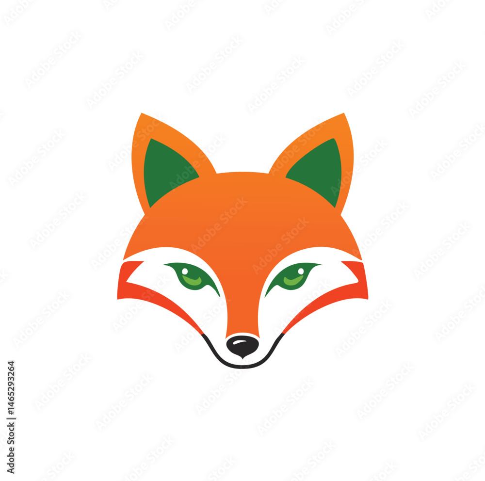 Obraz premium red fox vector illustration