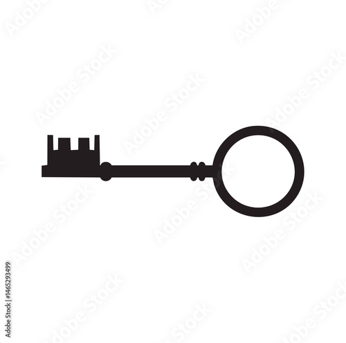 key on white background