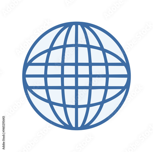 blue globe icon