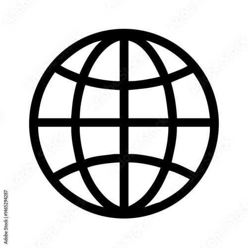 Globe earth world map global geography international network connection worldwide web icon vector