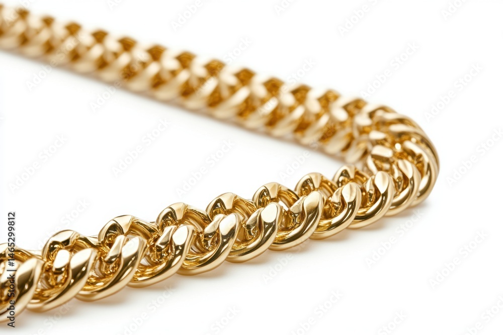 Obraz premium A classic gold chain with fine craftsmanship isolated white background