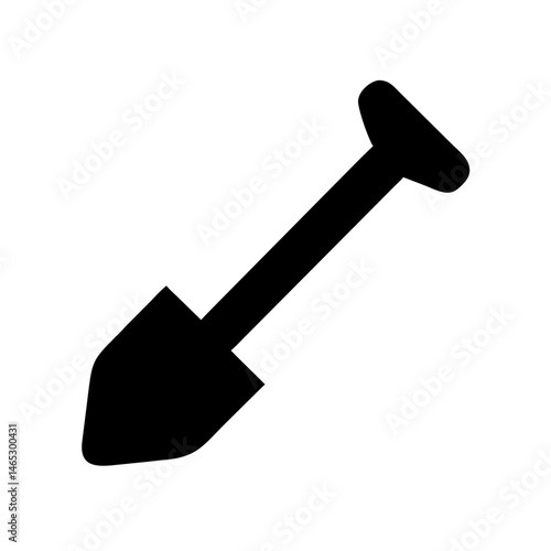 Shovel tool icon vector illustration digging gardening agriculture construction equipment work tool spade