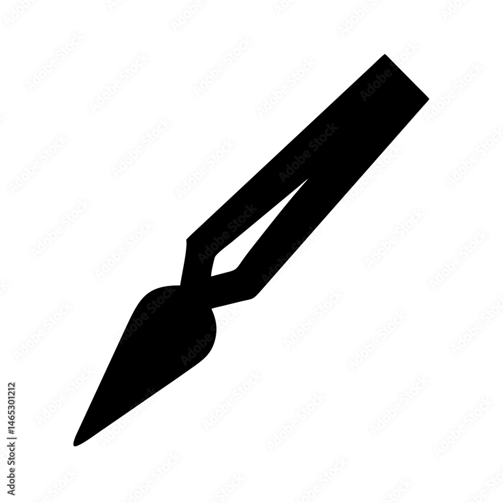Illustration of black paint brush art tool drawing design creative artistic equipment painter paint brush tool Illustration of black paint brush art tool drawing design creative artistic equipment painter paint brush tool